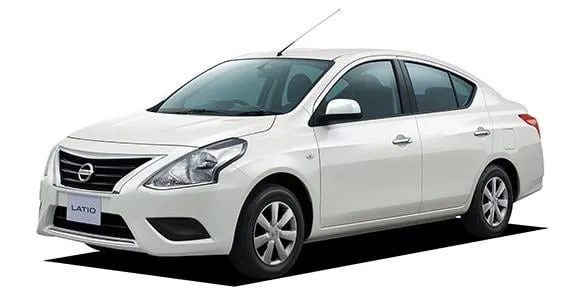 Nissan Latio economy car hire Victoria Falls Zimbabwe — affordable self-drive sedan